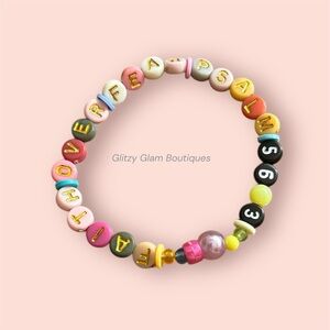 Inspirational “Faith over Fear” Beaded Friendship Bracelet- Psalm 56:3